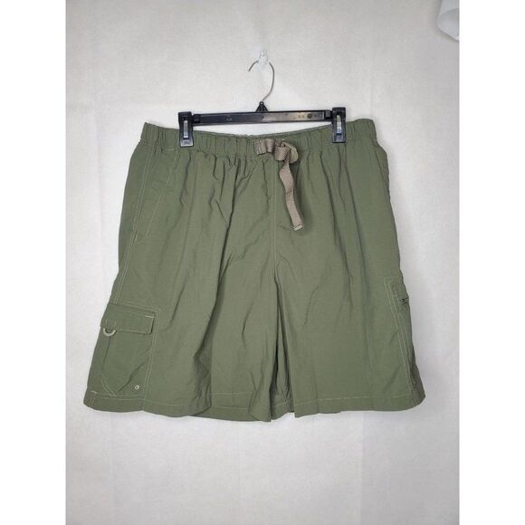 Colulmbia Sportswear Men's Packable Army Green Quick Dry Adjustable Swim Trunks - Picture 2 of 8